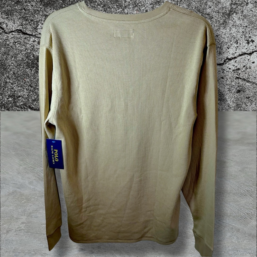 •NWT• POLO Ralph Lauren Tan long sleeve sleepwear in Large - Picture 2 of 12